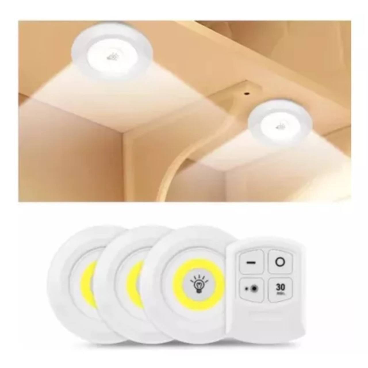 Set de 3 Focos LED con Control Remoto 1.0 HOGAR
