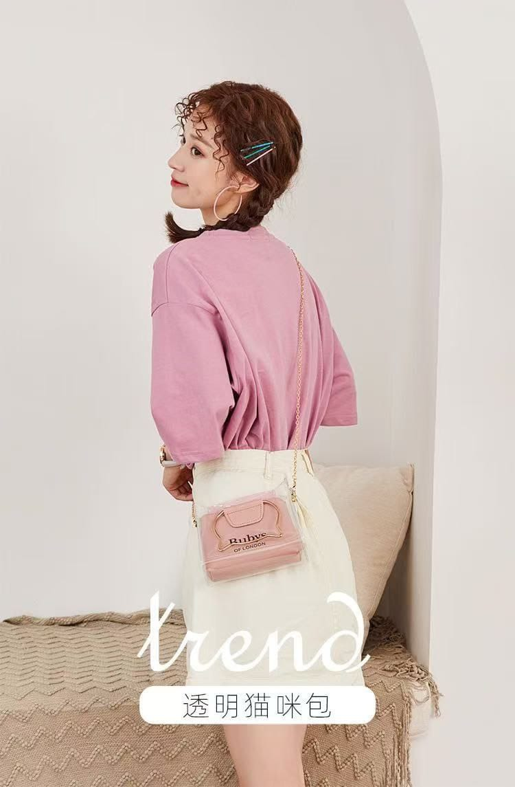 A. Cartera de Gatitos Transparente GW-5 🐱✨ 3.0