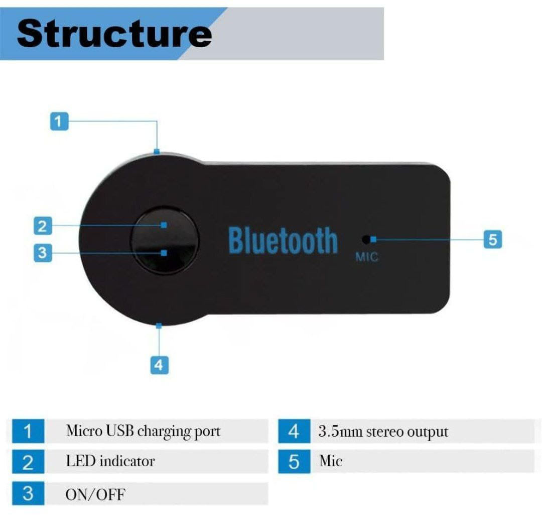 Adaptador Auxiliar Bluetooth Inalambrico 9.0 VEHICULOS