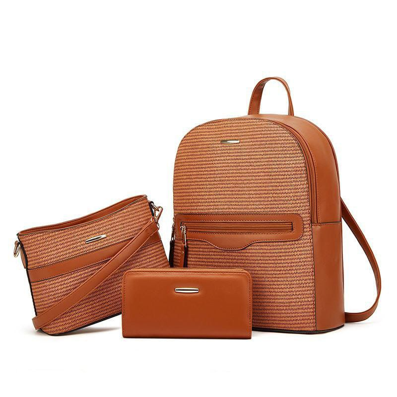 A. Set de 3 Piezas, Mochila con Carteras 11.0