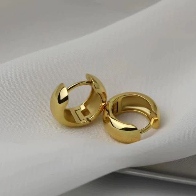 Aretes Chunky, COBRE BAÑADO 18K - ALTA CALIDAD - B1