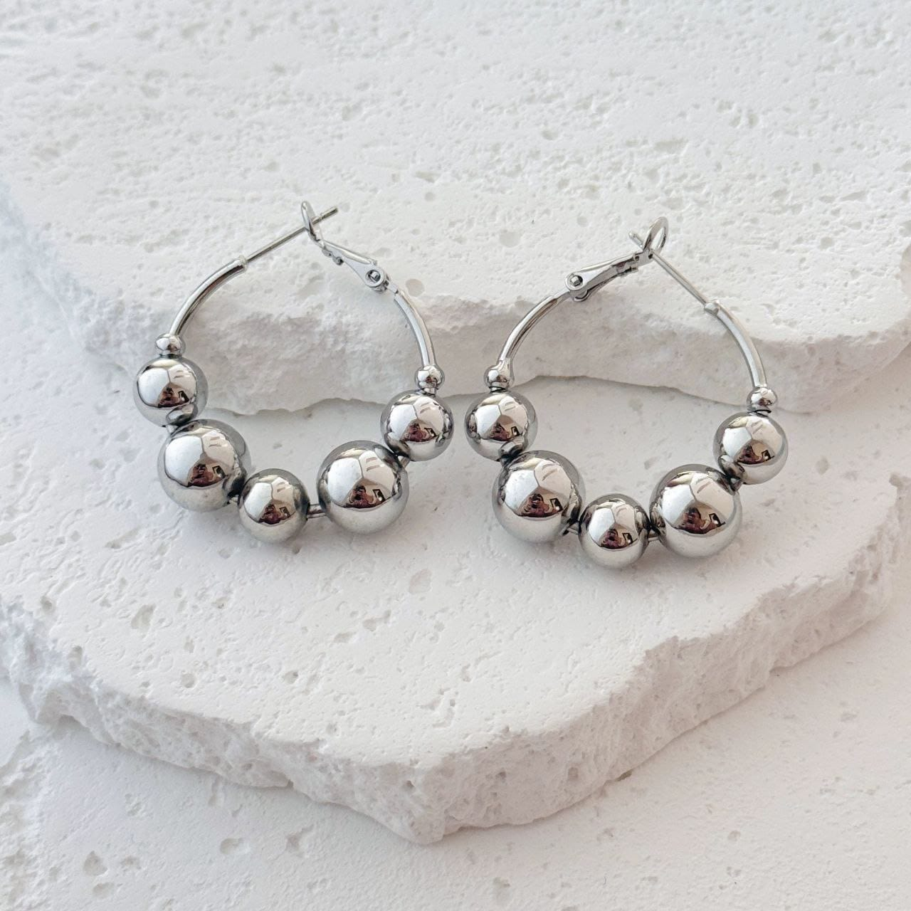 Aretes Chunky, COBRE BAÑADO 18K - ALTA CALIDAD - B1