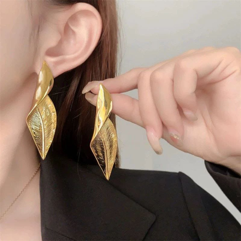 Aretes Chunky, COBRE BAÑADO 18K - ALTA CALIDAD - B1