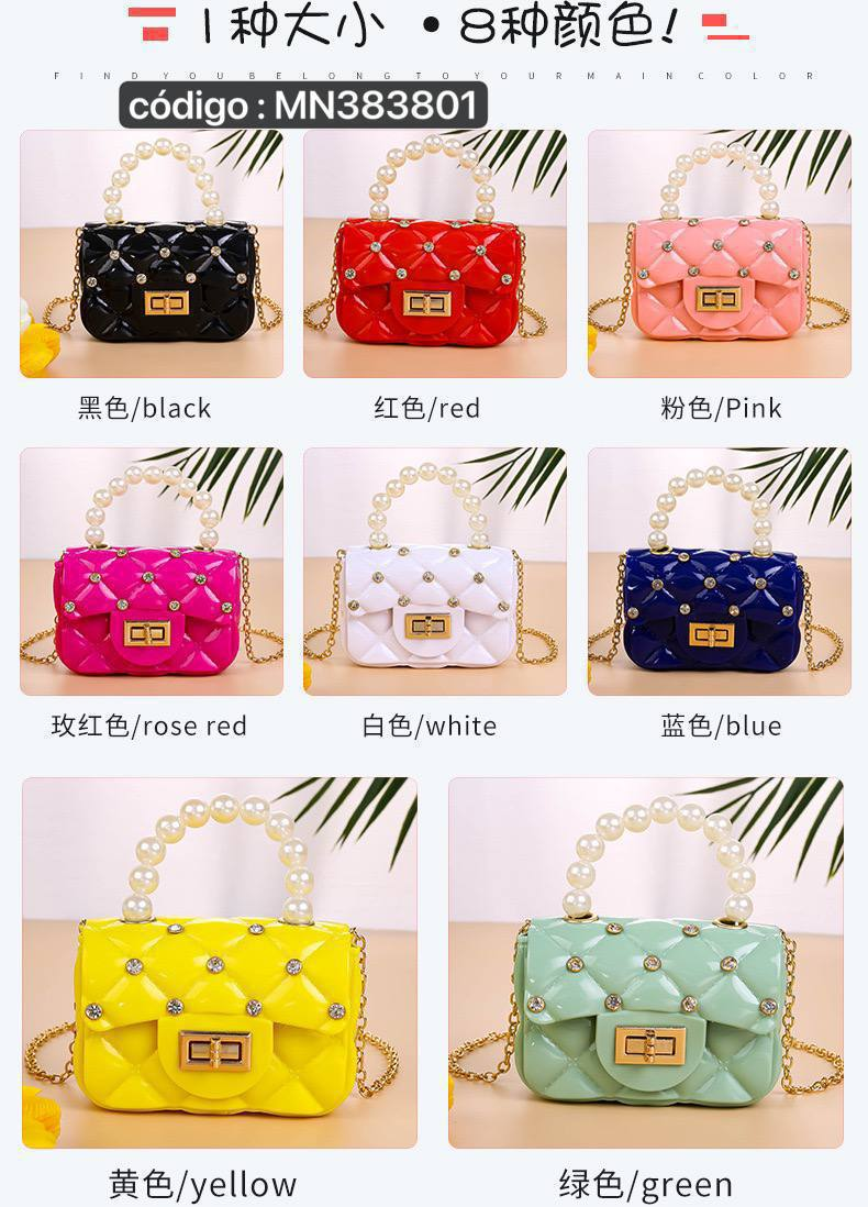 A. Cartera Bandolera con Perlas 14.0