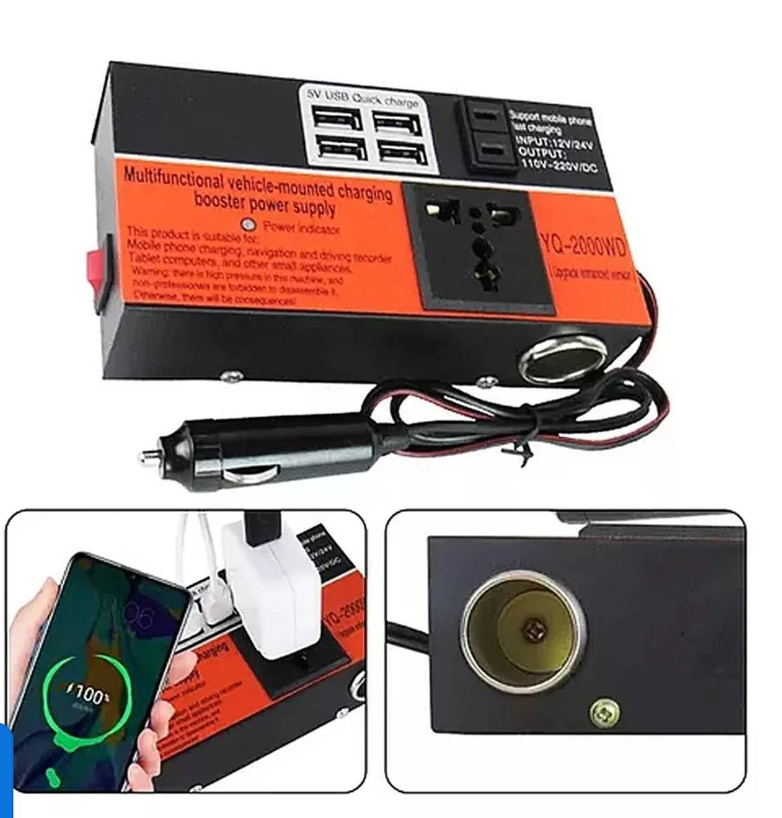 INVERSOR DE VOLTAJE 12V/24V A 220V - 15.0 VEHICULOS