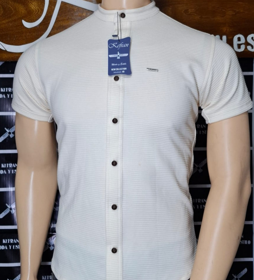 CAMOSA CON CUELLO MILITAR - R2 - ROPA DE HOMBRE