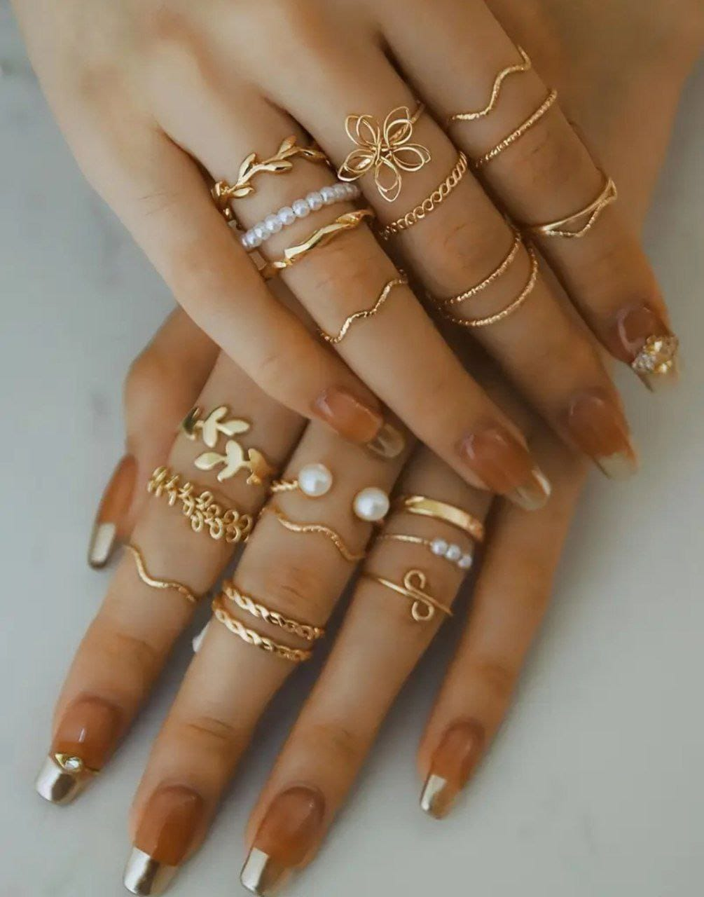 JUEGO DE 20 ANILLOS ORO GOLDFIELD R2