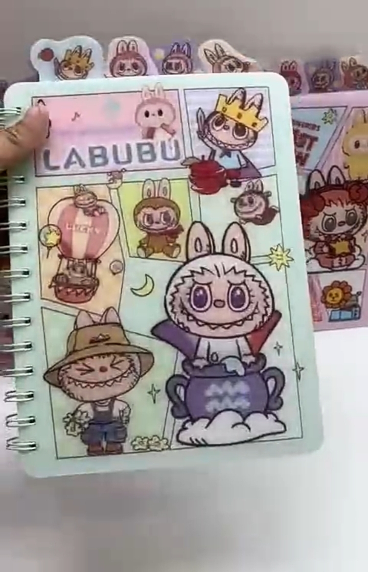 CUADERNOS ANILLADOS CON SEPARADORES LABUBU 8.0 PAPELERIA