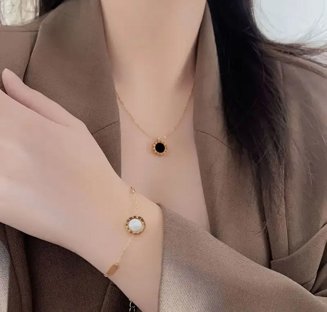 JUEGO DE PULSERA CON COLLAR EN ACERO B2