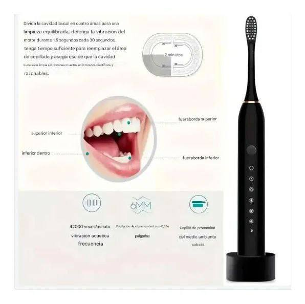 Cepillo dental eléctrico sónico y recargable. 1.0 HOGAR