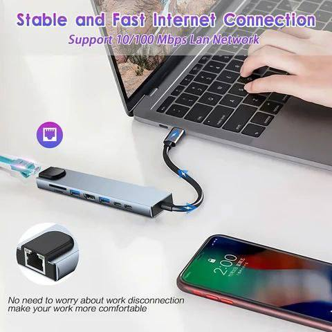 Adaptador USB-C 8 en 1 13.0 TECNOLOGIA