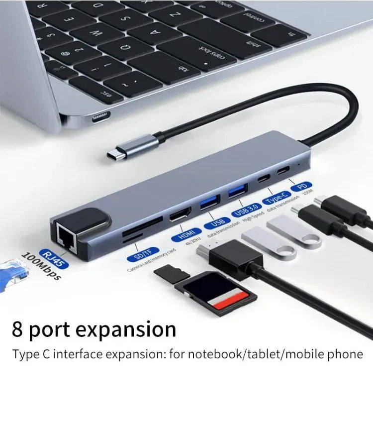 Adaptador USB-C 8 en 1 13.0 TECNOLOGIA