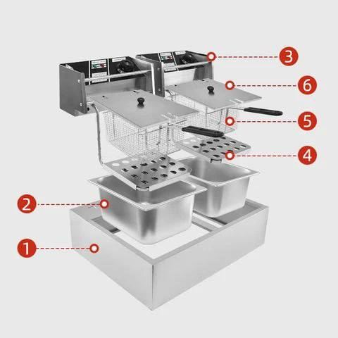 Freidora Eléctrica Profesional 13.0 COCINA