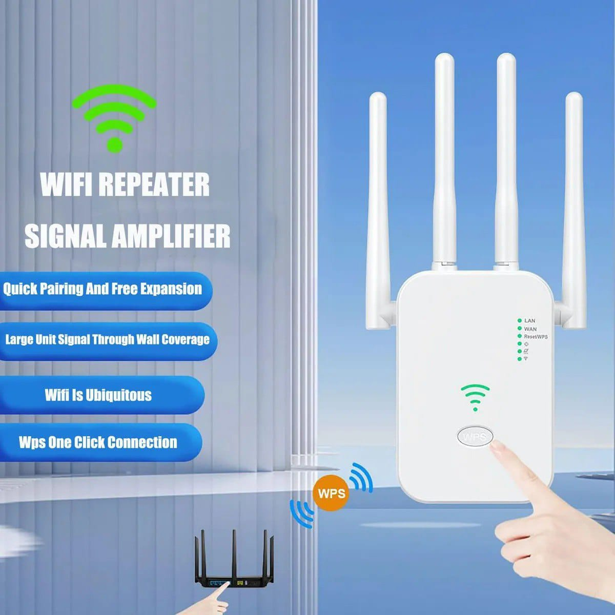 Repetidor WiFi de 4 Antenas 23.0 TECNOLOGIA