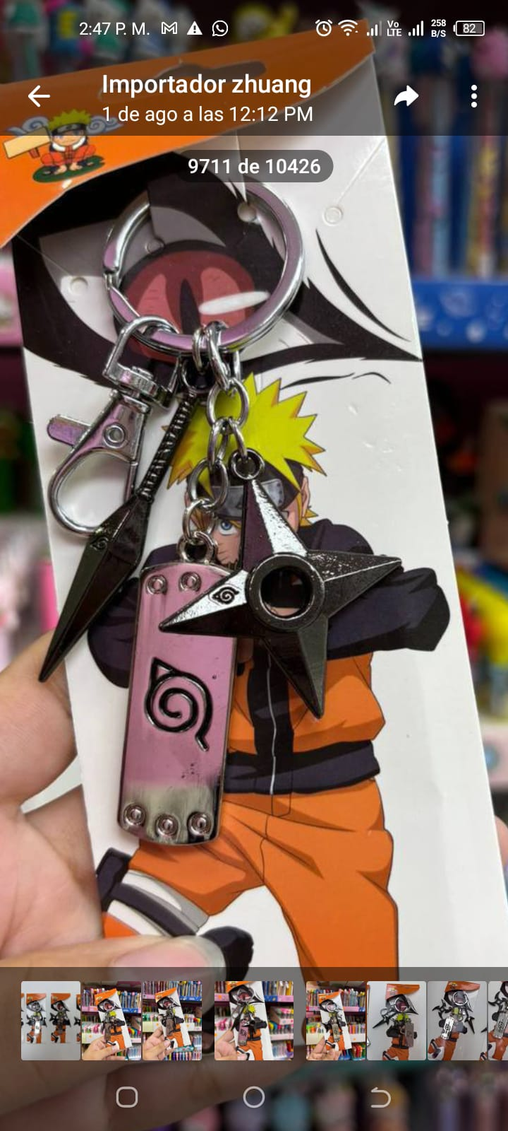 Llavero Metálico Tema Naruto) 8.0 coleccionables