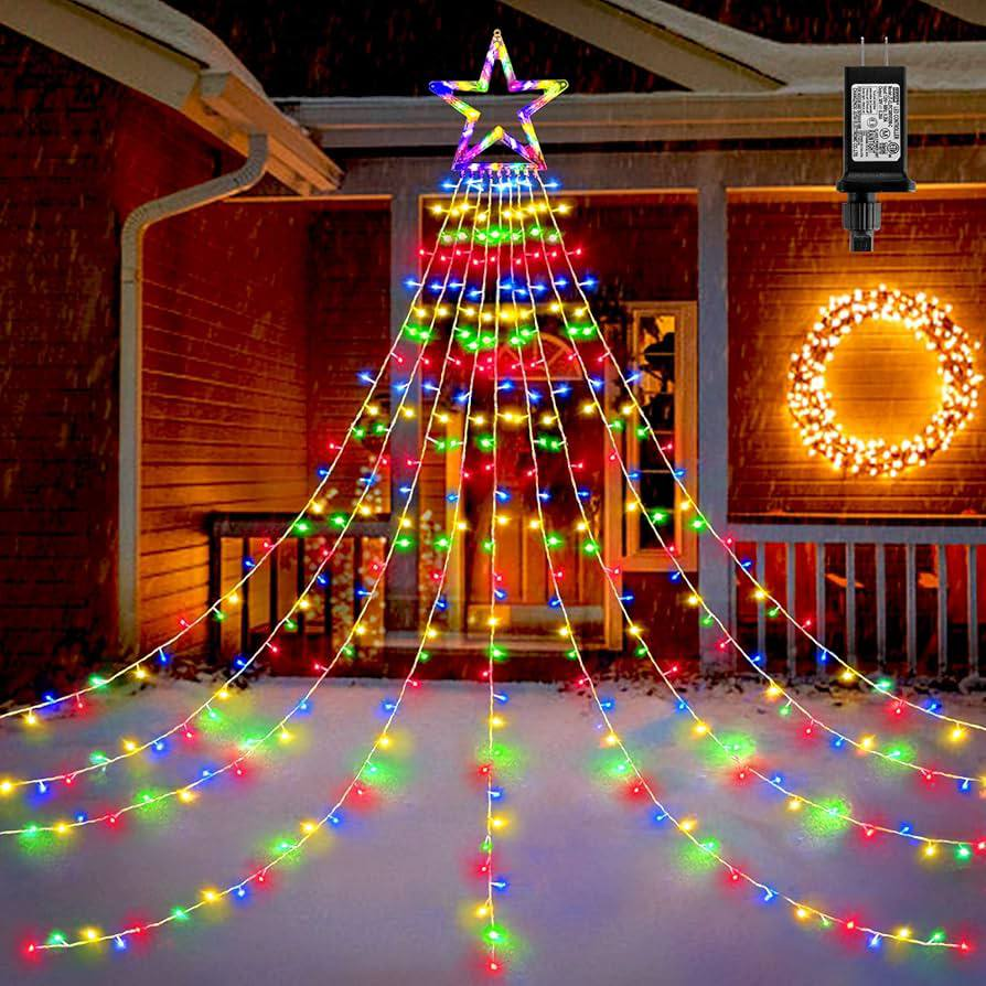 Estrella Cascadas de Luces para Árbol de Navidad 25.0