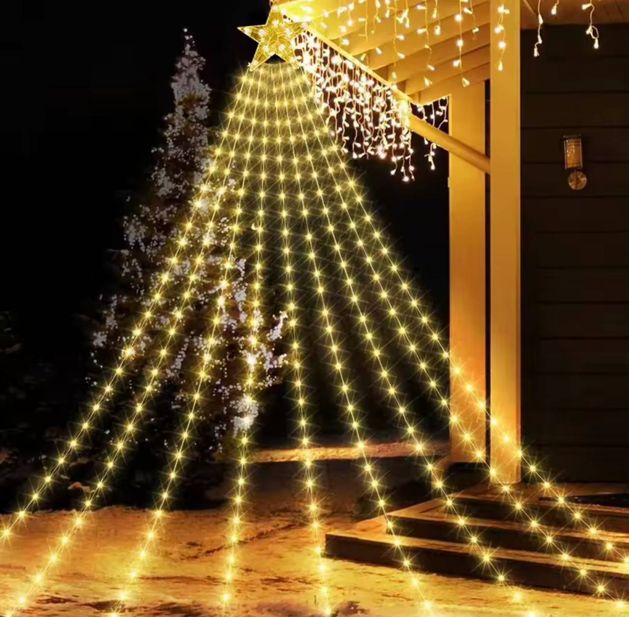 Estrella Cascadas de Luces para Árbol de Navidad 25.0