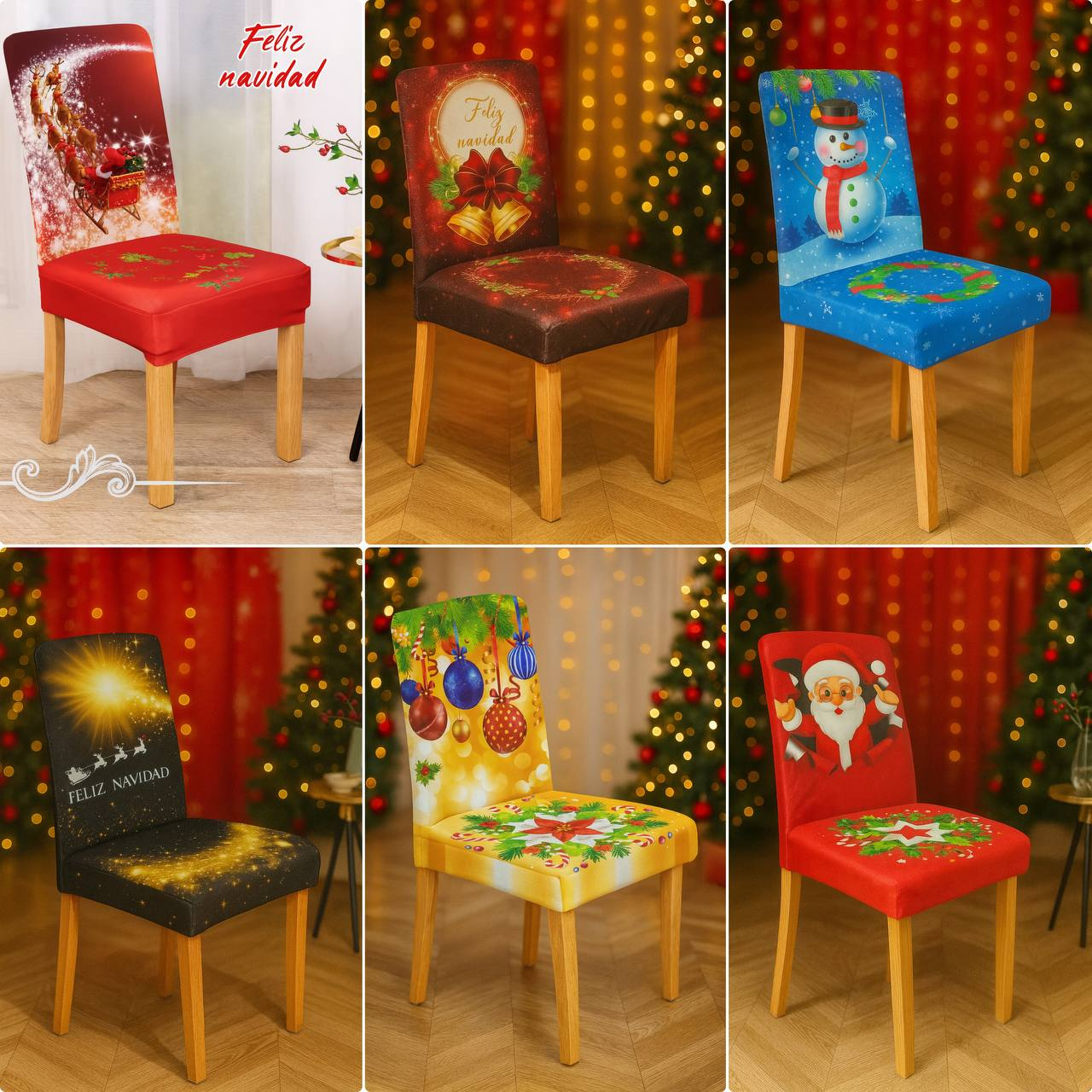 Forro Navideño para Silla 25.0 NAVIDAD