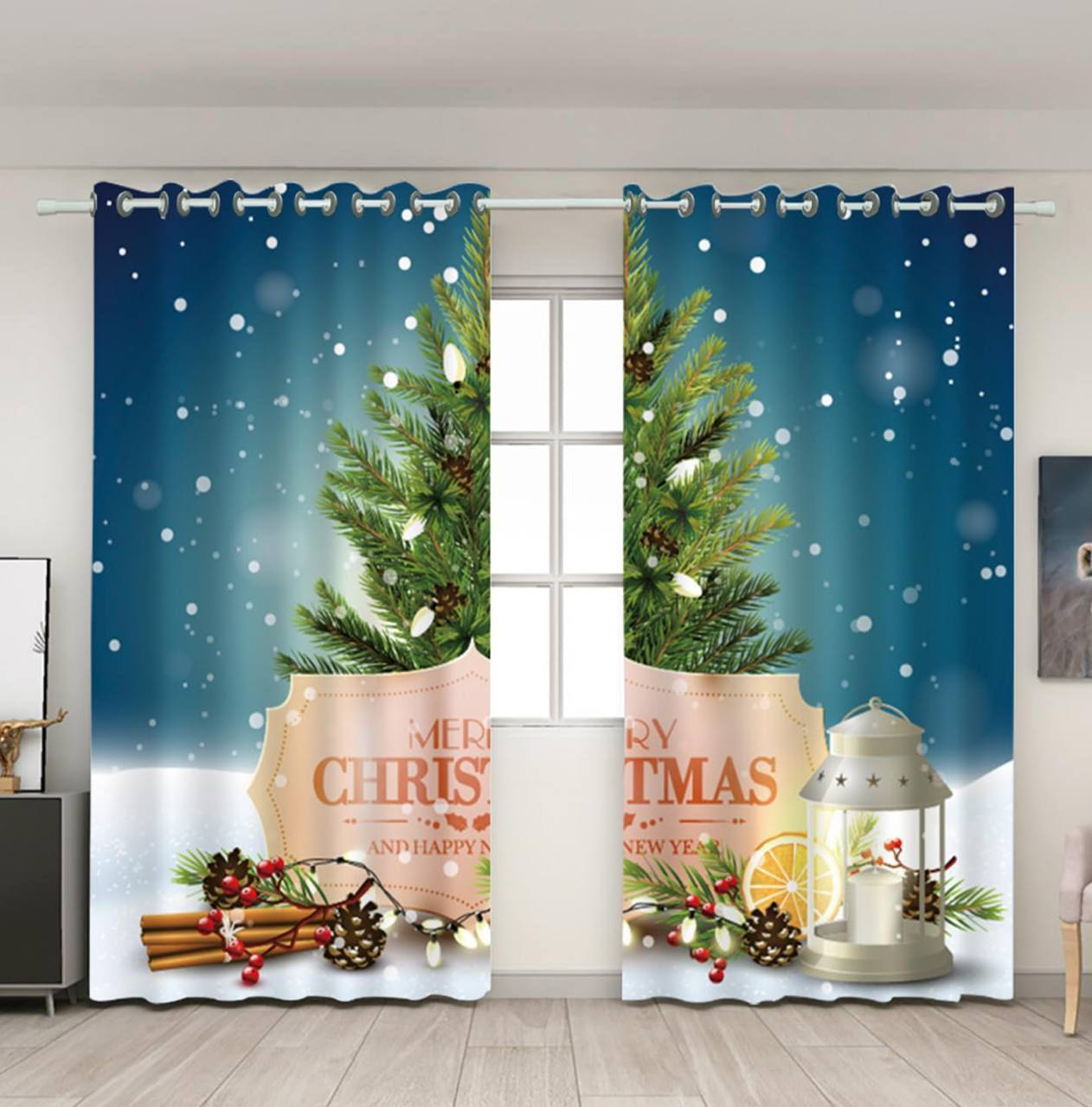 Cortinas Navideñas Decorativas 25.0 NAVIDAD