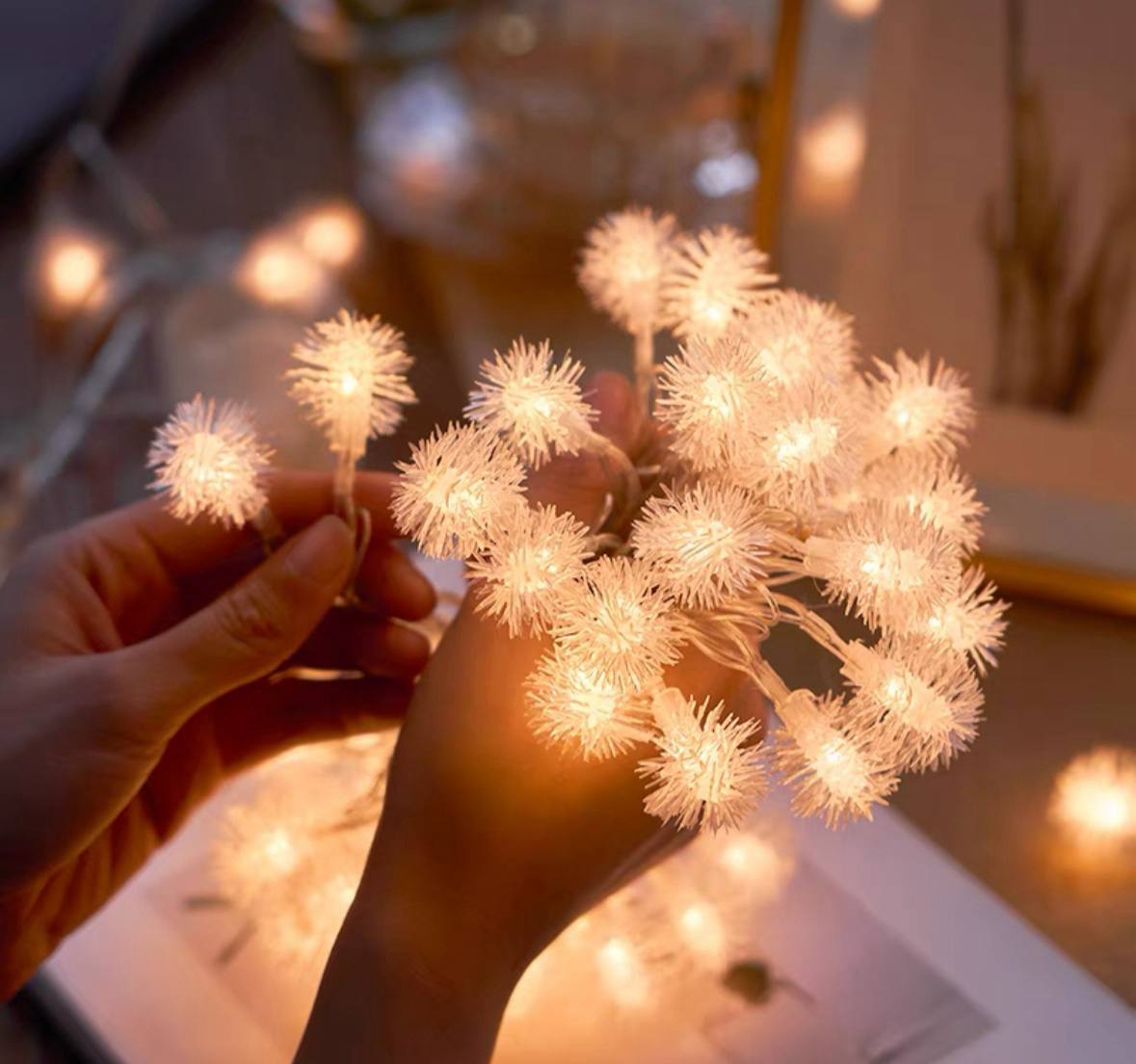 Guirnalda de Luces LED en Forma de Pelusa 13.0 NAVIDAD