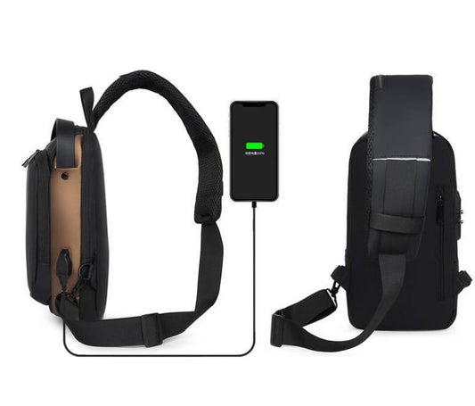 Bolso Cruzado Unisex con USB 1.0