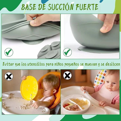 Set de Utensilios para Bebé en Silicona 1.0