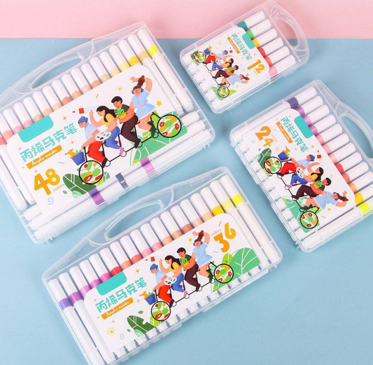 Set de 12 Marcadores Acrílicos de Colores 1.0