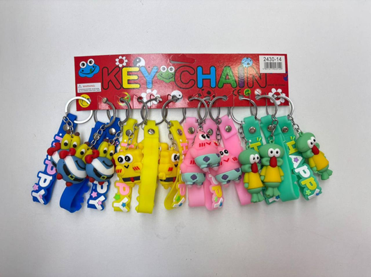 Set de 12 llaveros temáticos de Bob Esponja