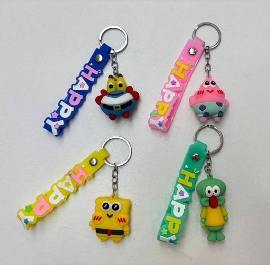 Set de 12 llaveros temáticos de Bob Esponja