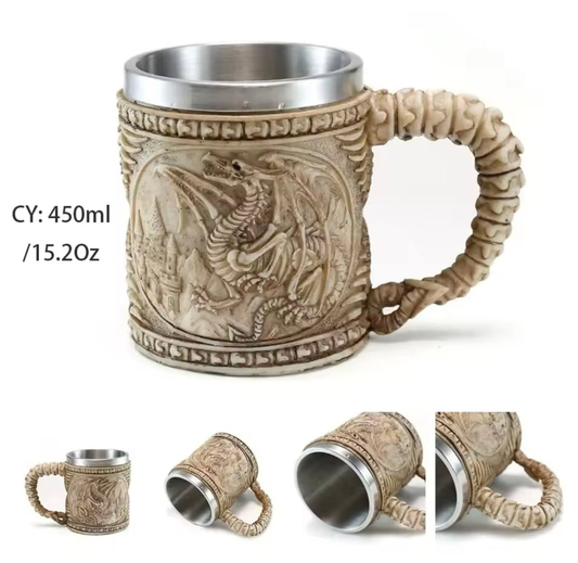 Vaso de Dragón de Acero Inoxidable  M006  8.0 COLECCIONABLE