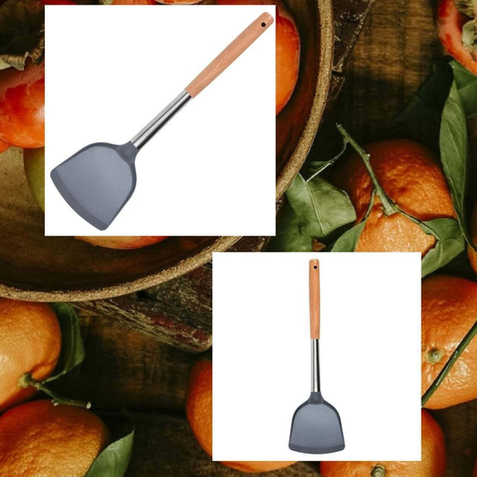 Espatula de Silicona, Mango de Madera 9.0 COCINA
