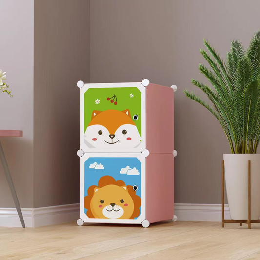 Ropero de 2 Cubos con Diseño de Dibujos Animados (Código JLS-SN-2) 10.0  HOGAR