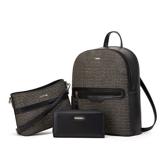 A. Set de 3 Piezas, Mochila con Carteras 11.0