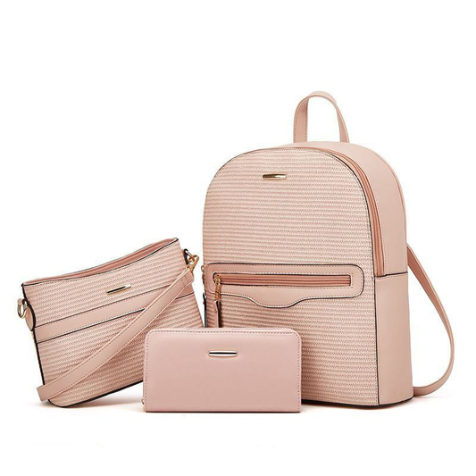 A. Set de 3 Piezas, Mochila con Carteras 11.0