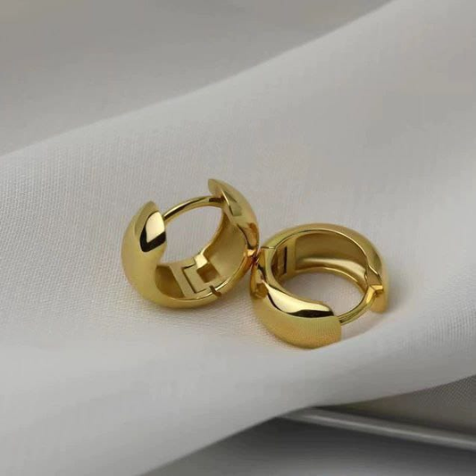 Aretes Chunky, COBRE BAÑADO 18K - ALTA CALIDAD  - B1