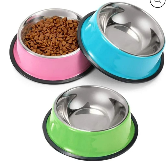 Plato de Metal  Grande para Mascota - 15.0
