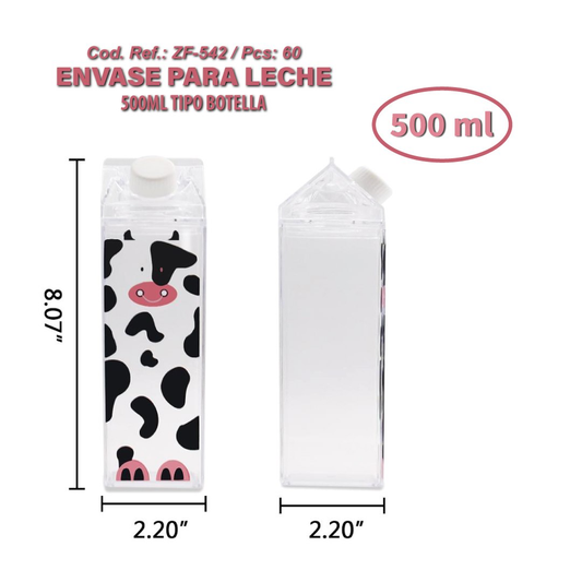 Envase para Leche 500 ml Tipo Botella  COCINA