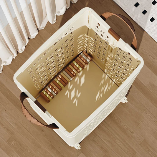 Cesta Plegable con Ruedas para Ropa   HOGAR