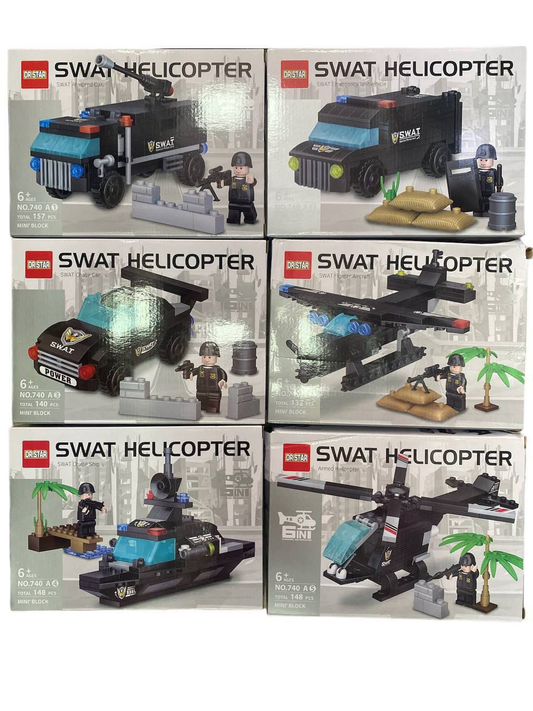Set de Construcción "SWAT Helicóptero" - Modelo LCX-740A 10.0  JUGUETES