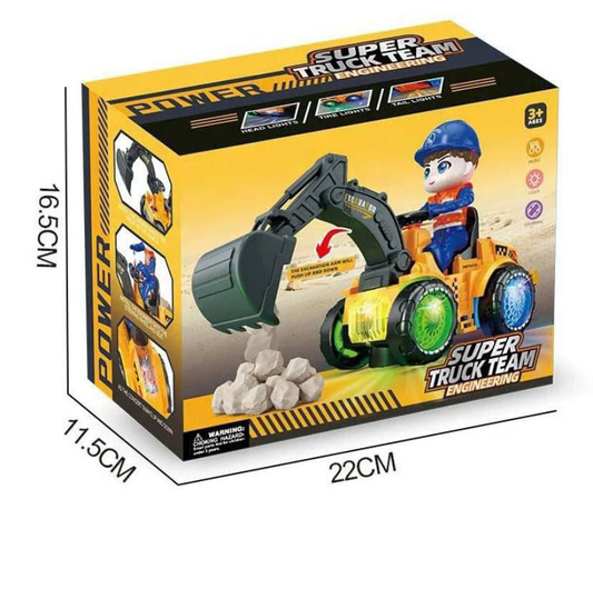 Excavadora Eléctrica con Luces y Sonido - Modelo AJ-6608-21B 10.0  JUGUETES
