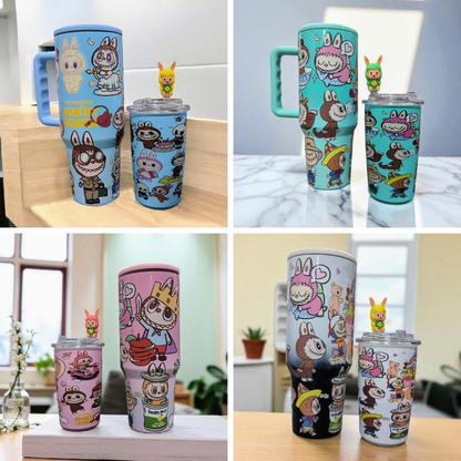 Termo de Acero Inoxidable Diseño Labubu 2 en 1  2.0 HOGAR