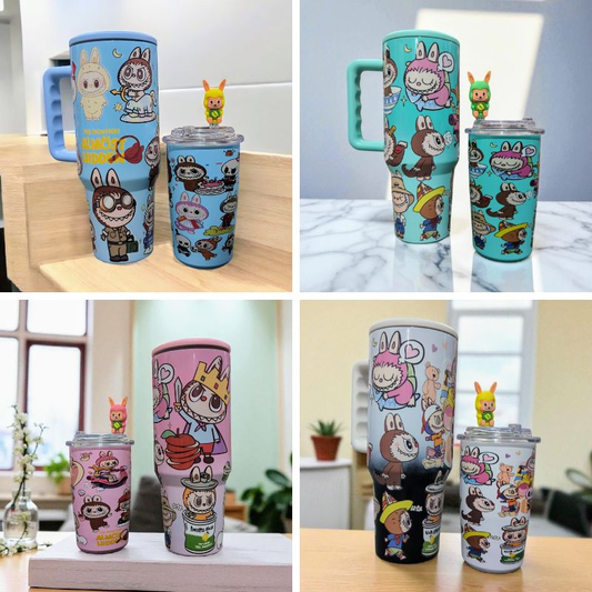 Termo de Acero Inoxidable Diseño Labubu 2 en 1  2.0 HOGAR