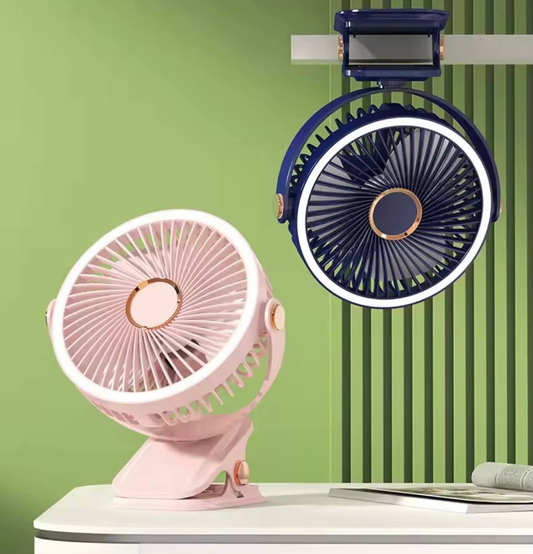 VENTILADOR RECARGABLE CON PINZA 5.0  HOGAR