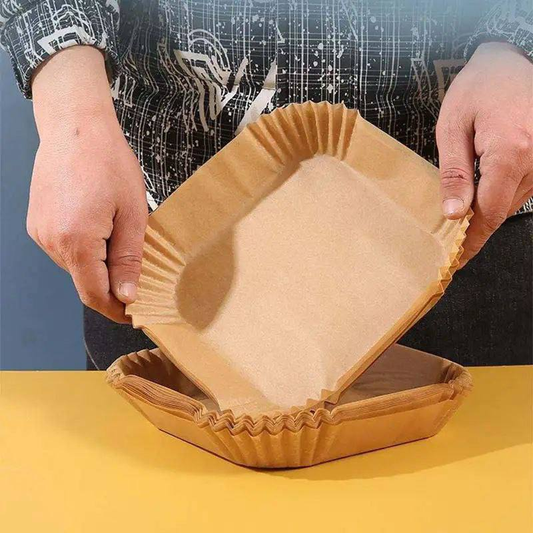 🍟 BANDEJAS CUADRADAS DE PAPEL PARA AIR FRYER 13.0 - COCINA-