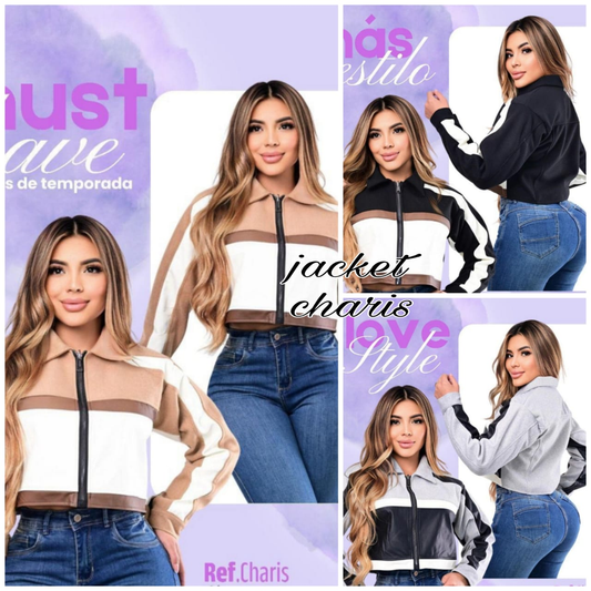 CHAQUETA EN CUERINA JACKET  CHARIS R1 - ROPA DE MUJER