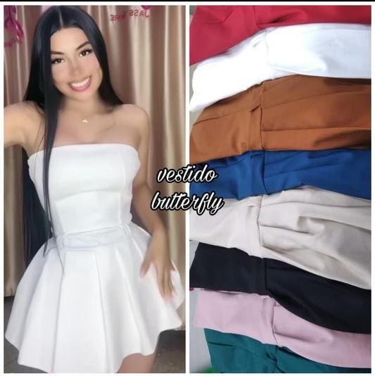 VESTIDO STRAPLES - R - ROPA DE MUJER
