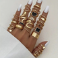 J- SET DE 27 ANILLOS ORO GOLDFIELD  R2