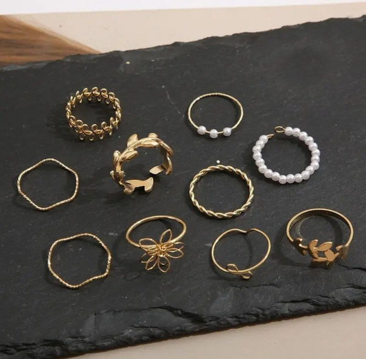 JUEGO DED ANILLOS EN ORO GOLDFIED B2