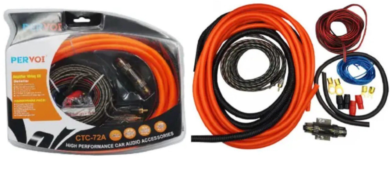 Juego de Cable Pervoi para Amplificador de Audio 5.0  VEHICULOS