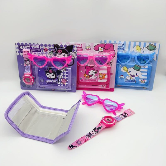 Kit Sanrio. Reloj+Gafas+Billetera  3.0  JUGUETES